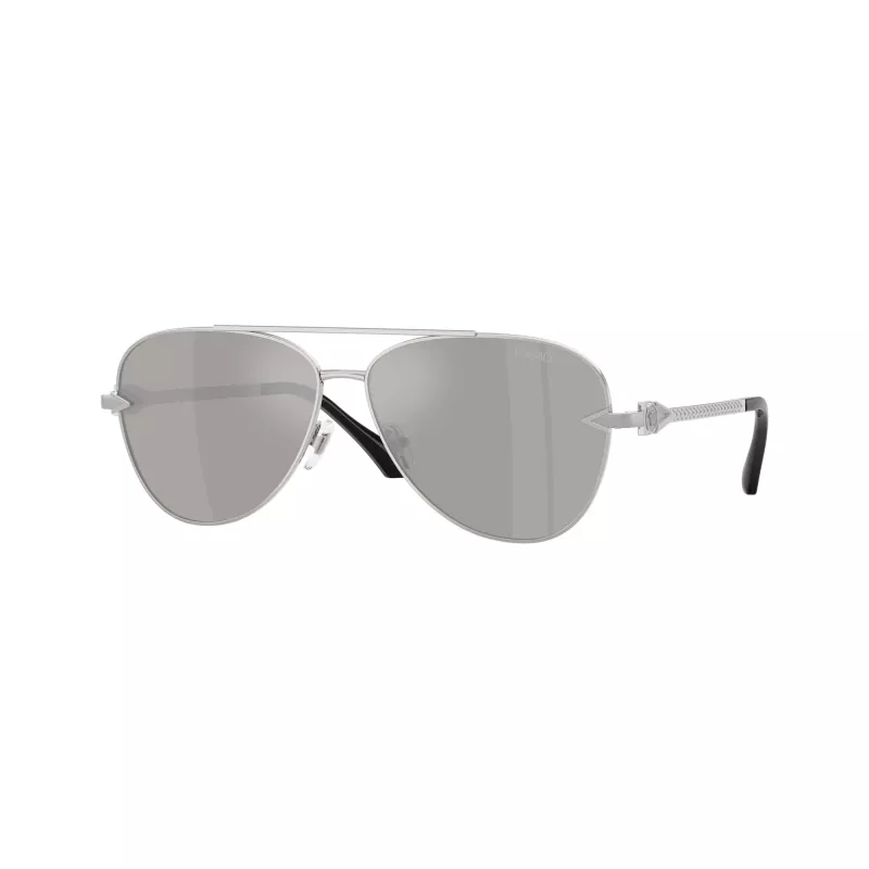 Versace VE2283-10006G pánske pilotné slnečné okuliare čierne/sivé zrkadlové 61 mm