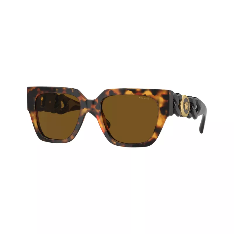 Versace VE4409-511983 dámske slnečné okuliare cat-eye, rám Havana, tmavosivé gradientové šošovky, 54mm