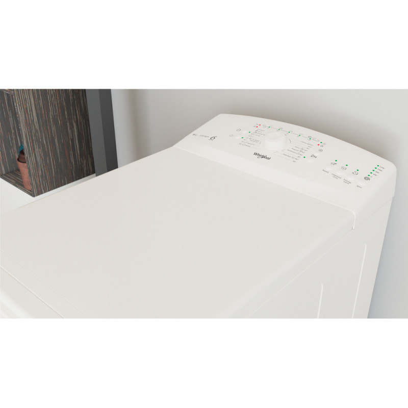 Whirlpool TDLR6240LEUN práčka s horným plnením, 6 kg, 1200 ot/min, biela