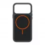 SBS D3O Core puzdro pre iPhone 18 Pro / 17 Pro, kompatibilné s MagSafe, čierna-oranžová