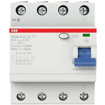 ABB F204AS-63/0.3 Prúdový chránič 4P 63A 300mA Typ A 2CSF204201R3630