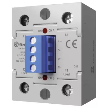 Finder Séria 77 Polovodičové relé, 50 A, 660 V AC, 24 V DC ovládanie, momentálne spínanie 77C290248671