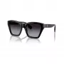 Burberry BE439130018G5 dámske slnečné okuliare, hranaté, acetát, čierny rám, sivé gradientné šošovky, 54mm