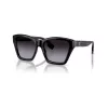 Burberry BE439130018G5 dámske slnečné okuliare, hranaté, acetát, čierny rám, sivé gradientné šošovky, 54mm