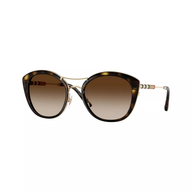 Burberry BE4251Q300213 dámske slnečné okuliare Cat-Eye, tmavohnedý rám, hnedé gradientné šošovky, 53mm