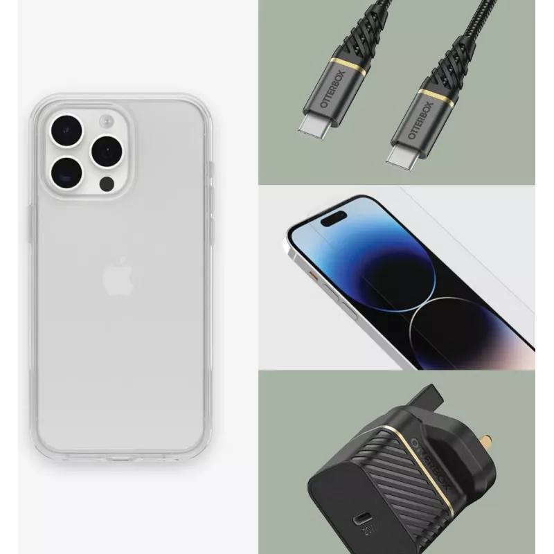 OtterBox Symmetry Clear puzdro pre iPhone 15 Pro Max – transparentné 77-92664