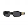 Versace unisex VE4361 slnečné okuliare – čierny rám, sivé sklá, 53/18/140 mm VE4361-539787