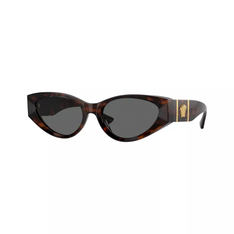 Versace VE4454-542987 dámske cat-eye slnečné okuliare, havana/tmavosivá, 55mm