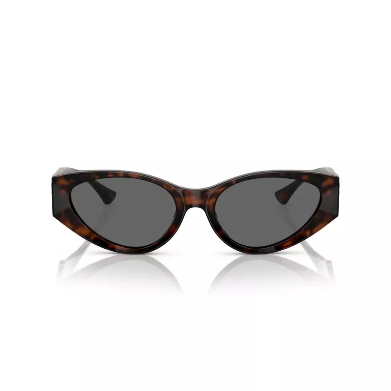 Versace VE4454-542987 dámske cat-eye slnečné okuliare, havana/tmavosivá, 55mm