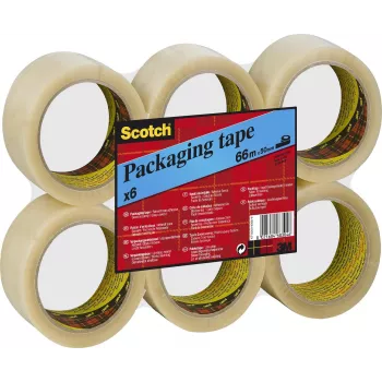 3M Scotch baliaca páska 6890, 50mm x 66m, transparentné PVC, silná priľnavosť, tichá, 50 mikrónov - 1 rolka (PVC6RT)