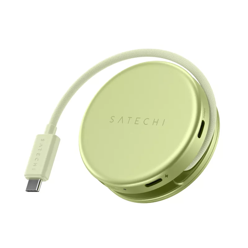 Satechi OntheGo 5-in-1 Multiport Adapter - USB-C hub s 4K HDMI, USB-C 5Gbps, USB-A 5Gbps, čítačka SD kariet, 60W PD Pass-through (Citrus)