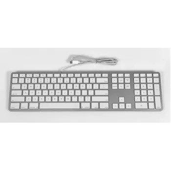 Matias káblová USB-C klávesnica pre Mac – strieborná – U.S. verzia (FK316CS)