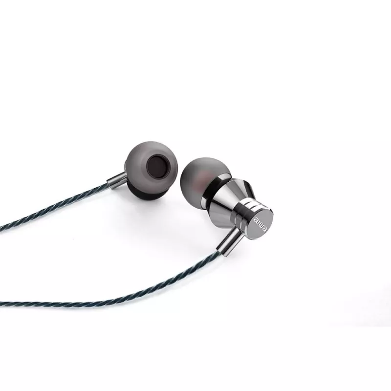 AIWA ESTM-50USB-C/SL in-ear stereo headset s mikrofónom, USB-C, strieborný