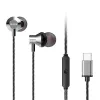 AIWA ESTM-50USB-C/SL in-ear stereo headset s mikrofónom, USB-C, strieborný