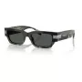 Versace dámske VE4465-545687 slnečné okuliare, čierny rám, tmavosivé sklá, 54 mm