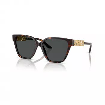 Versace VE4471B10887 dámske slnečné okuliare – havana rám, tmavosivé sklá, 56 mm