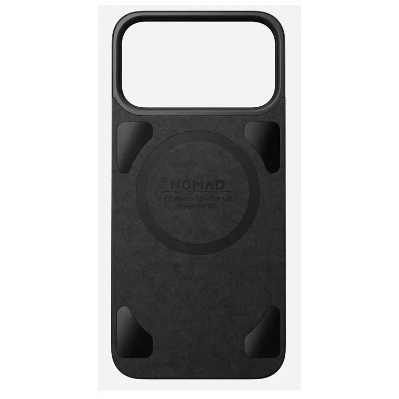 NOMAD Magnetic Leather Back pre iPhone 17 Pro Max MagSafe kompatibilné, Horween koža (čierna)