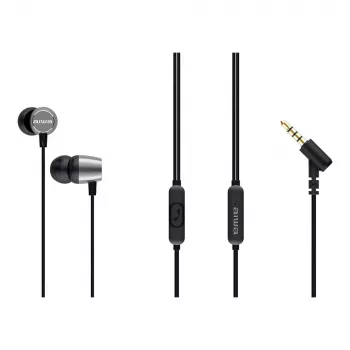 AIWA ESTM-30SL in-ear slúchadlá s mikrofónom, strieborné