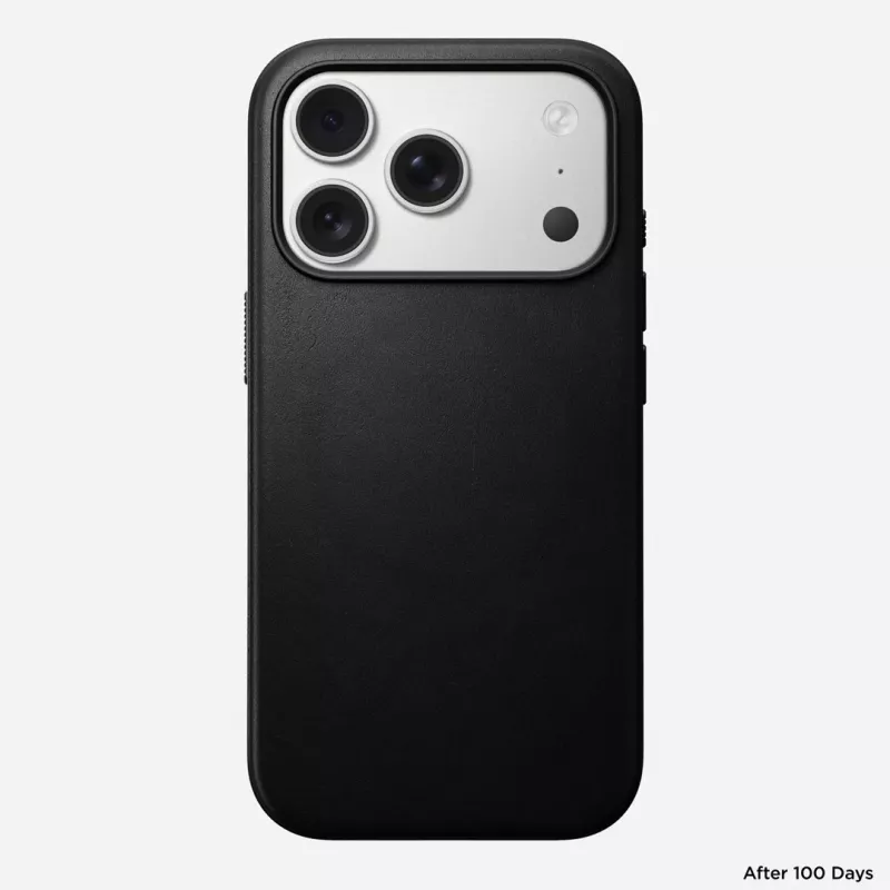 NOMAD Modern kožené puzdro pre iPhone 17 Pro MagSafe čierne