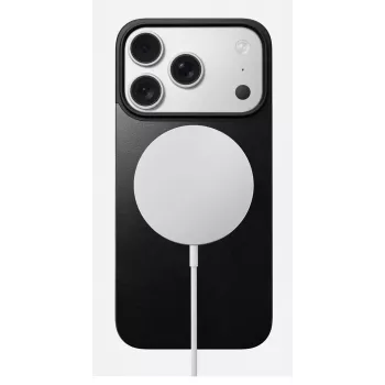 NOMAD Magnetic Leather Back pre iPhone 17 Pro – kompatibilné s MagSafe, Horween koža, čierna