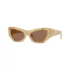 Burberry dámske BE4450U415773 hranaté slnečné okuliare, Havana/hnedá gradient, 54 mm