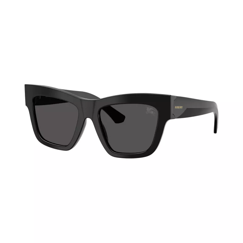Burberry BE4449-300187 dámske cat-eye slnečné okuliare, čierny rám, sivé gradientové šošovky, 53mm