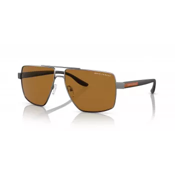 Armani Exchange AX2037S 600383 pánske polarizované pilotné slnečné okuliare, matná čierna/sivá, 60mm
