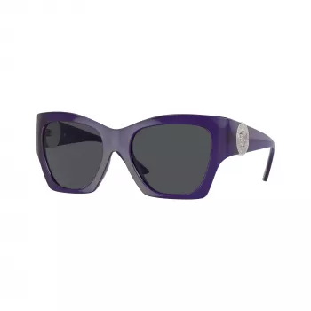 Versace VE4452-541987 dámske slnečné okuliare, čierny cat-eye rám, sivé šošovky, 55/19/135 mm