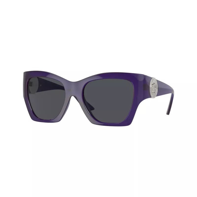 Versace VE4452-541987 dámske slnečné okuliare, čierny cat-eye rám, sivé šošovky, 55/19/135 mm