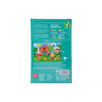 AGIPA vzdelávacie puzzle Farma, 24 dielov, kartónová krabica, 152 mm dĺžka 18746