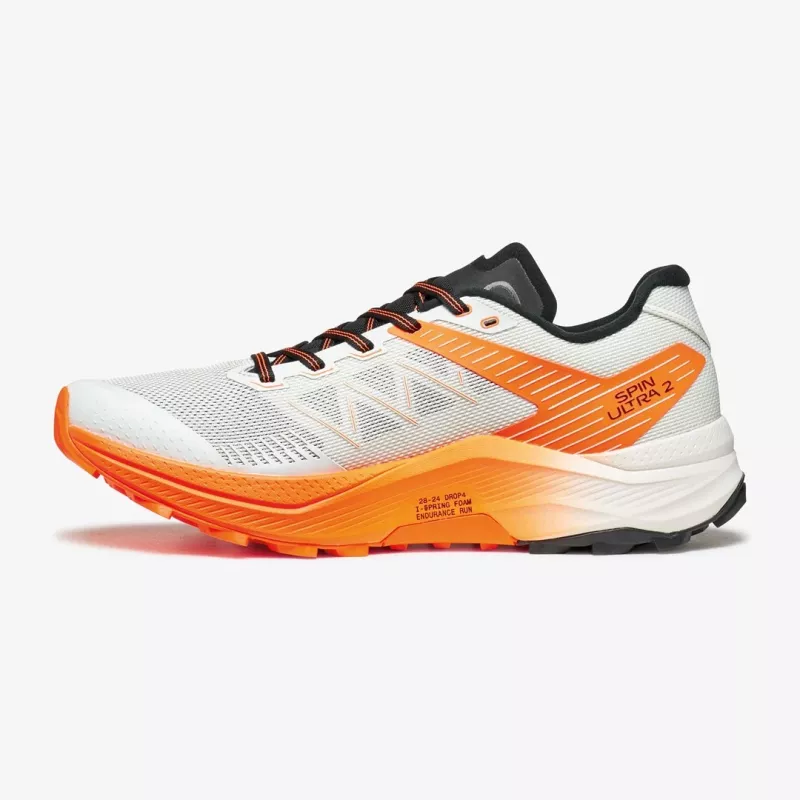 Scarpa Spin Ultra 2 trailové bežecké topánky - Ice Orange/Fluo Yellow - EU 46