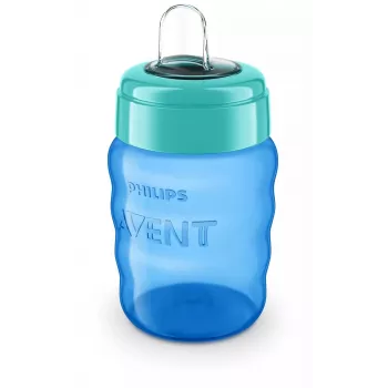 Philips AVENT Easy Sip tréningový hrnček, 9M+, 260 ml, silikónový výpust, modrý