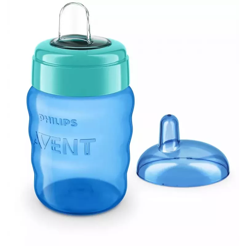 Philips AVENT Easy Sip tréningový hrnček, 9M+, 260 ml, silikónový výpust, modrý
