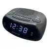 AIWA CR-09J FM hodinkové rádio s duálnym budíkom, LED displej, čierne