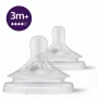 Philips Avent Natural Response cumlík na detskú fľašu, rýchly tok mlieka, 3m+, balenie 2 ks, silikón, transparentný