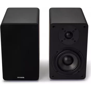 AIWA Hi-Fi 2.0 aktívne regálové reproduktory 2x70W RMS, čierne
