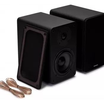 AIWA Hi-Fi 2.0 aktívne regálové reproduktory 2x70W RMS, čierne