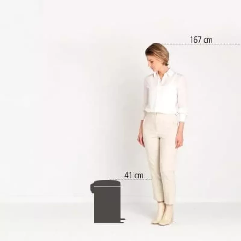 Brabantia NewIcon 12L pedálový kôš, Brilliant Steel