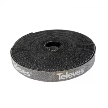 Televes KB 8 rolka suchých káblových viazačov, 8 mm x 10 m, čierna, opakovane použiteľná 200101
