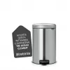 Brabantia NewIcon 20L pedálový kôš, Matt Steel
