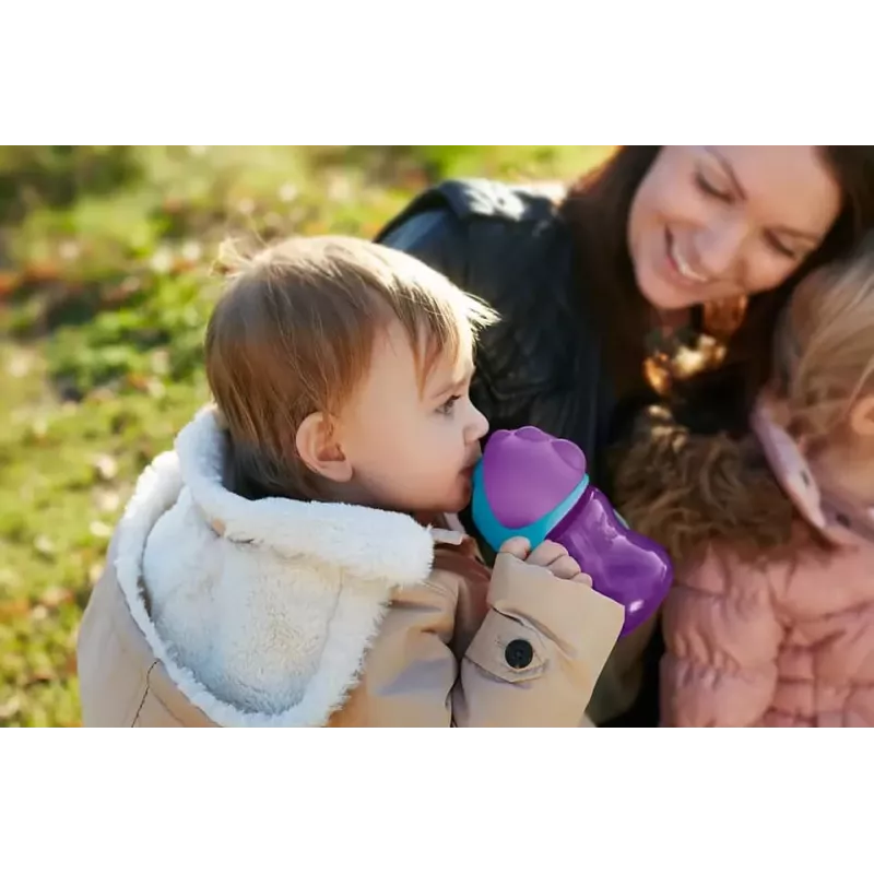 Philips Avent fľaša s ohybným slamkom 200 ml, 9m+, fialová