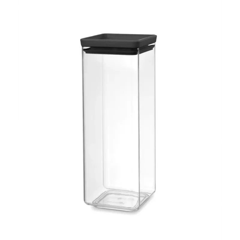 Brabantia hranatá nádoba na potraviny 2,5L tmavosivá