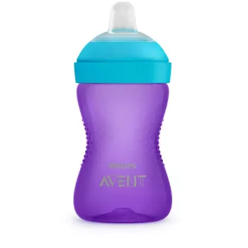 Philips AVENT My Grippy tréningový hrnček s mäkkým výpustom 300 ml, 9m+, fialový