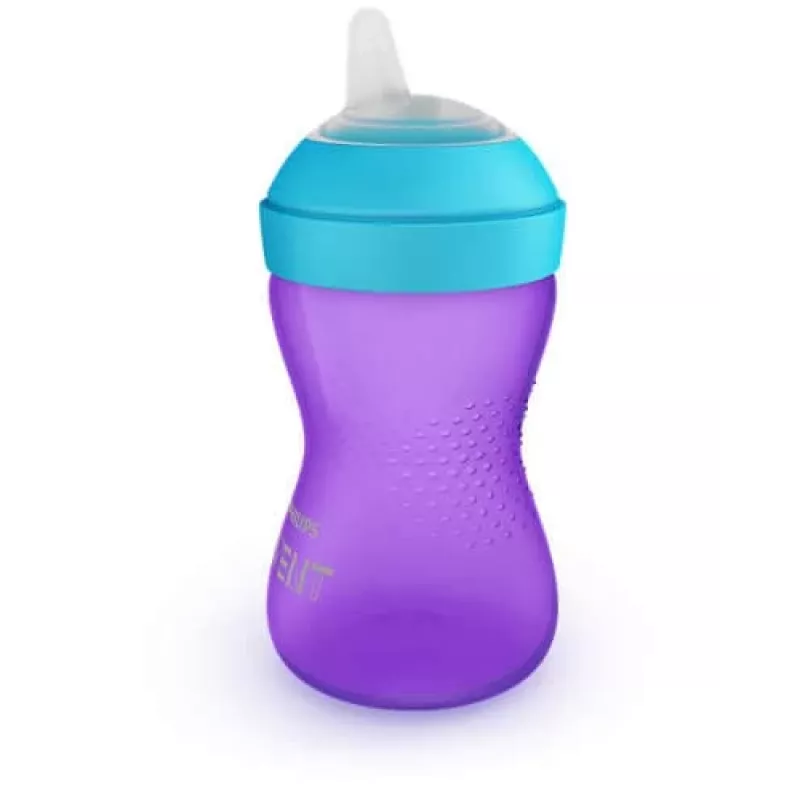 Philips AVENT My Grippy tréningový hrnček s mäkkým výpustom 300 ml, 9m+, fialový