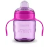 Philips AVENT Easy Sip tréningový hrnček s držadlami, 6M+, 200 ml, silikónový výpust, ružový