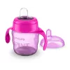 Philips AVENT Easy Sip tréningový hrnček s držadlami, 6M+, 200 ml, silikónový výpust, ružový
