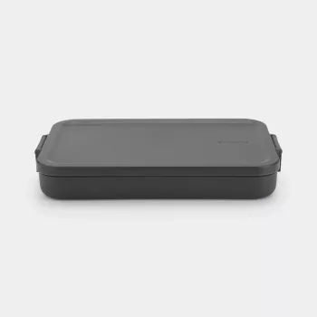 Brabantia Make & Take plochá obedová dóza, tmavosivá, 1,2 L, plast bez BPA, nepriepustná, vhodná do umývačky