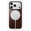 NOMAD Magnetic Leather Back pre iPhone 17 Pro kompatibilné s MagSafe Horween koža Rustic Brown