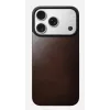 NOMAD Magnetic Leather Back pre iPhone 17 Pro kompatibilné s MagSafe Horween koža Rustic Brown
