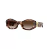 Versace VE4466U pánske slnečné okuliare, hranaté, acetát, čierny rám, sivé sklá, 54mm VE4466U54613B